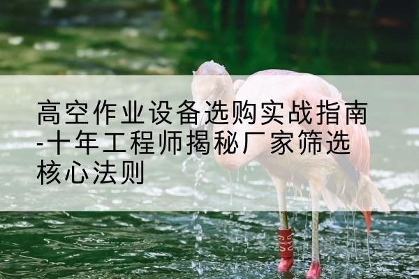 陆川剪叉式升降机厂家-高空作业设备选购实战指南-十年工程师揭秘厂家筛选核心法则