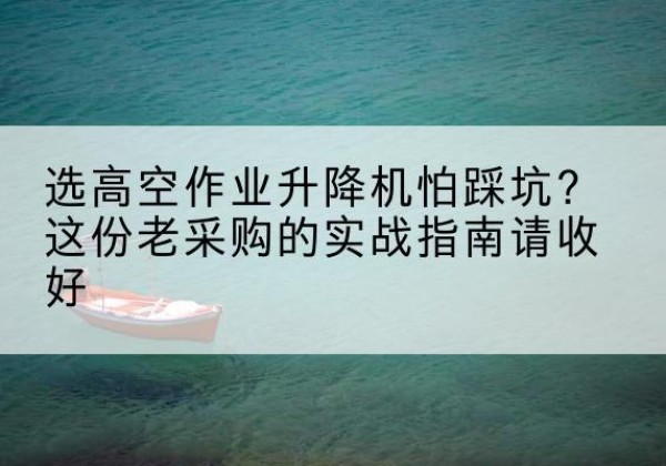 陆川高空作业升降机厂家推荐-选高空作业升降机怕踩坑？这份老采购的实战指南请收好